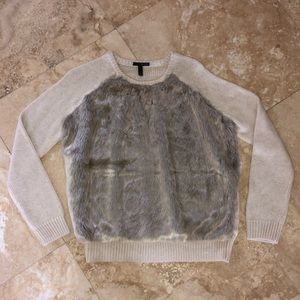 Topshop fur sweater